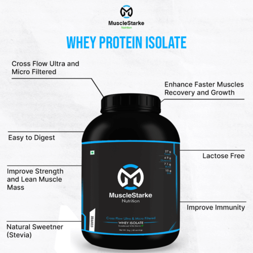 Musclestarke Whey Protein Isolate (Coffee) - 2KG, 60 servings - Image 3