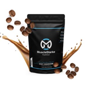 Musclestarke Whey Protein Concentrate (Coffee) – 1KG, 30 Servings